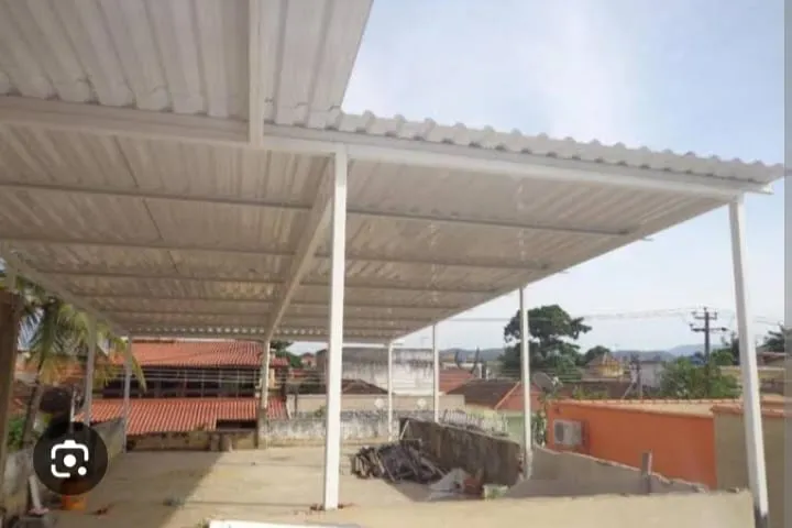 Toldo em Aluzinco com Estrutura em Aço Galvanizado